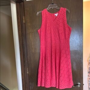 Charter Club Orange Pink Halter Sleeveless Mini Dress